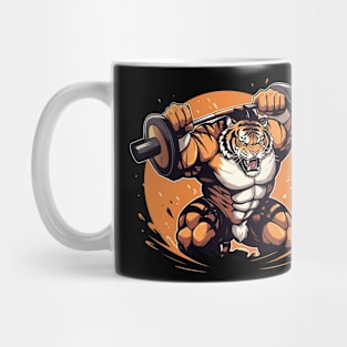 tiger lifting weight Mug